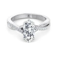 thumbnail image 2 of Ventura - Moissanite Marquise Cut Lab Diamond Engagement Ring With PavÃ© Twist Band, 2 of 4