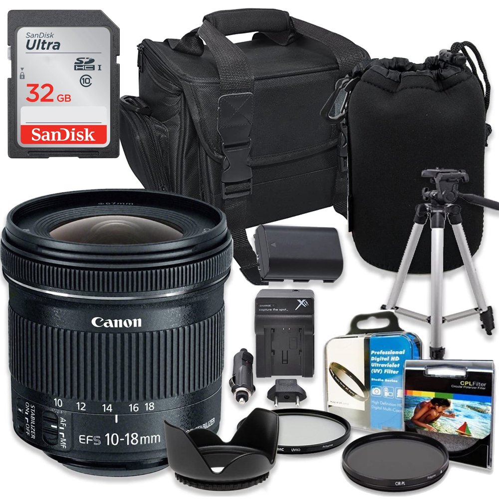 Professional Accessory Kit with Canon EF-S 10-18mm f/4.5-5.6 is STM ...