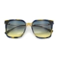 thumbnail image 1 of Womens Luxury Designer Inset Lens Metal Arm Horn Rim Plastic Fashion Sunglasses Yellow Blue Marble - Black Yellow, 1 of 7