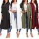 thumbnail image 4 of Camisas largas de talla grande para mujer, con botones, manga larga, informales, para vacaciones, 4 of 8