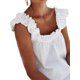 thumbnail image 2 of Conjunto de pijama de verano para mujer, 2 piezas, con volantes, sin mangas, camisetas holgadas y minipantalones cortos, ropa de estar por casa, 2 of 6