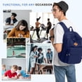thumbnail image 3 of DAKIMOE School Backpack for College High Middle School with Computer Compartment Large Capacity Scratch-proof for Travel College Bussiness, Blue, 3 of 9