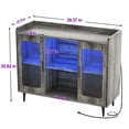 thumbnail image 2 of Homieasy Cabinet Bar with Power Outlet & LED Light, Wine Bar Cabinet with Wine and Glasses Rack, Home Coffee Bar Cabinet, Buffet Sideboard with Storage shelf for Kitchen, Dining Room, Black Oak, 2 of 6