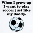 thumbnail image 2 of CafePress - Play Soccer Like My Daddy Body Suit - Baby Light Bodysuit, Size Newborn - 24 Months, 2 of 4