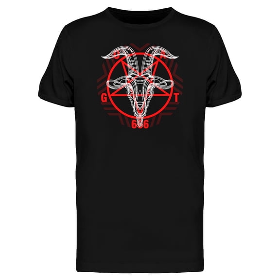 White Goat Demon Silhouette T-Shirt Men -Image by Shutterstock, Male 3X-Large