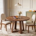 thumbnail image 1 of 47 in Round Dining Table for Dining Room, Kitchen Table for 4 Man, Farmhouse Dinner Table with Wooden Tabletop and Cross Base, 1 of 9