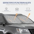 thumbnail image 4 of Haiem Glittersilver Windshield Sun Shade: Universal Foldable 2-Piece Car Front Window Sunshade - Blocks Uv Rays, And Reduces Heat,Essential Car Accessory Small, 4 of 7