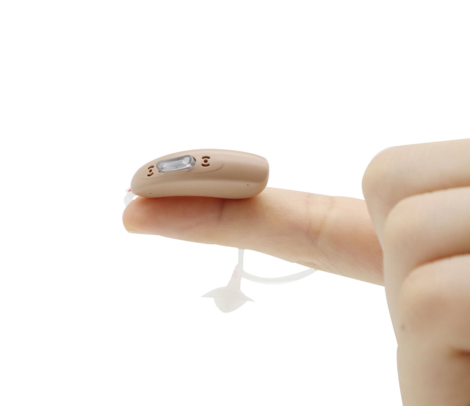 OTC Hearing Aids with Noise Cancel for Seniors, Behind-The-Ear Style, Charging Box, 2 Piece,CHOSGO V402R Beige