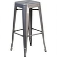 thumbnail image 3 of 30 High Backless Clear Coated Metal Indoor Barstool with Square Seat XU-DG-TP0004-30-GG, 3 of 9