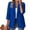 Blue, variant on Womens Cardigan Coat Casual 3/4 Sleeve Lightweight Button Down Open Front Spring Summer Cropped Knit Blazer Women's Suits