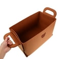 thumbnail image 3 of OUNONA Practical Storage Bin Stylish Molding Storage Bin 42.00X25.00X23.00CM Coffee, 3 of 8