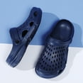 thumbnail image 5 of Garden Clogs for Men Rubber Clog Sandals EVA Gardenning Shoes Summer Water Sandal Waterproof Comfort Slip on Quick Dry Pool Beach Yard Kitchen Antiskid Mules Shower Slides Navy 44, 5 of 6