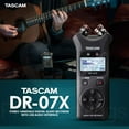 thumbnail image 2 of tascam dr-07x stereo handheld digital audio recorder with usb audio interface + lavier microphone + batteries basic + accessories bundle, 2 of 5