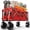 Red, variant on Goosiay Collapsible Folding Wagon, 580LBS Portable Heavy Duty Utility Cart for Grocery, Shopping, Garden, Sports, Camping, Black