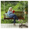 thumbnail image 5 of JTAOT Heavy Duty 880 LBS 5 FT Wooden Porch Swing Outdoor, Outdoor Hanging Swing Bench (5 FT, Rustic), 5 of 7
