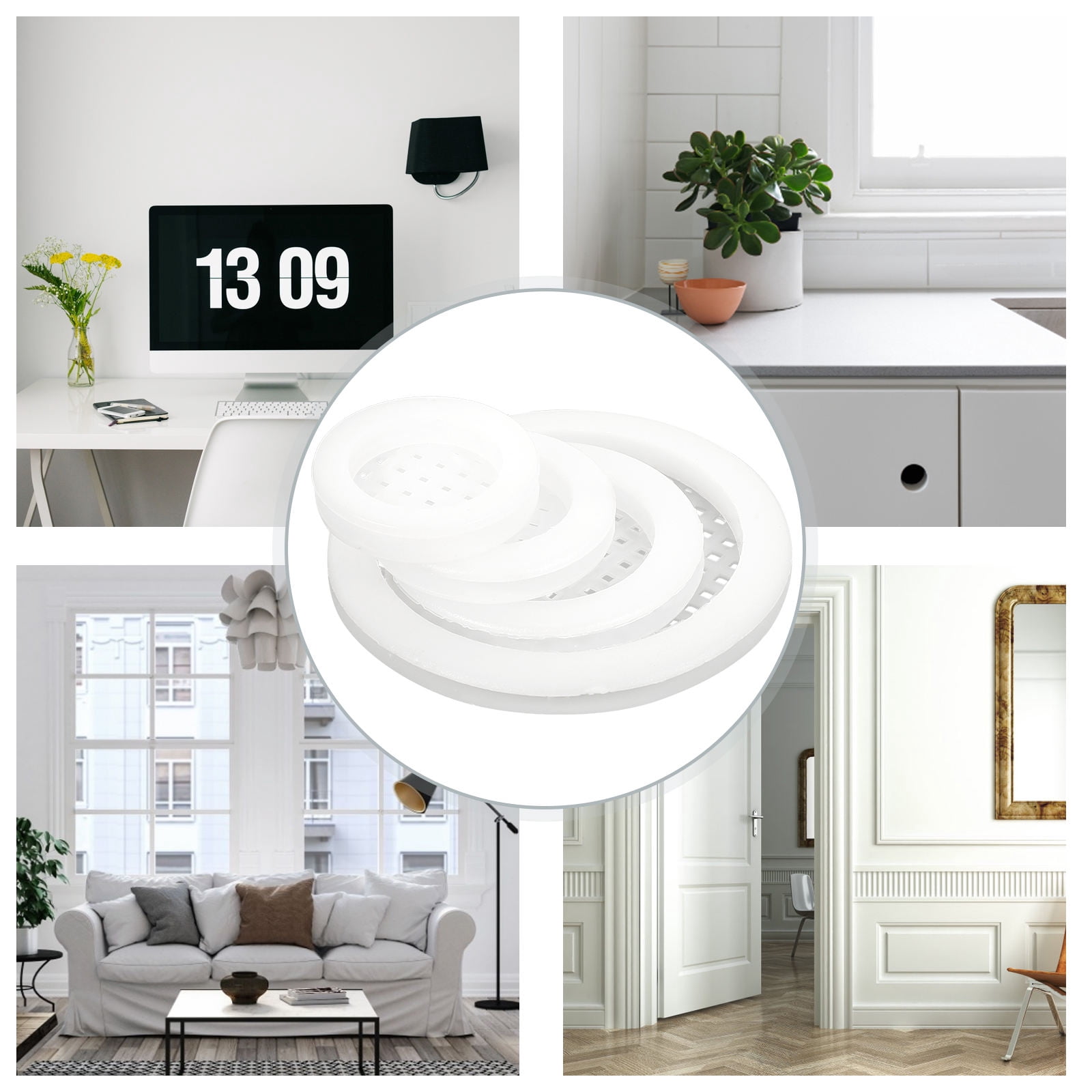 WORGEOUS 200pcs Furnitre Air Vent Hole Cabinet Ventilation Air Vent Holes Round Vent Hole