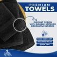thumbnail image 6 of Dan River 8 Piece Towel Set Soft Quick Drying Cotton Bath Towel For Gym, Spa and Bathroom - Black, 6 of 9