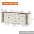 Farmhouse 4 in 1 Dresser TV Stand for 75 85 95" TVs ,Wood Entertainment
