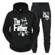 thumbnail image 2 of Conjunto de 2 piezas con capucha y pantalones divertidos para papá primerizo, ropa deportiva clásica, sudadera holgada de otoño, traje gráfico, 2 of 4