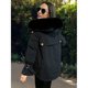 thumbnail image 4 of Parka con capucha de forro polar para mujer, chaquetas cálidas de invierno para exteriores, ropa de abrigo, 4 of 5