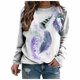 thumbnail image 1 of Camisas informales de manga larga para mujer, sudadera de cuello redondo con estampado de rombos geométricos, jersey de cuello redondo, Tops tipo túnica holgados Fridja  czfsfas426, 1 of 6