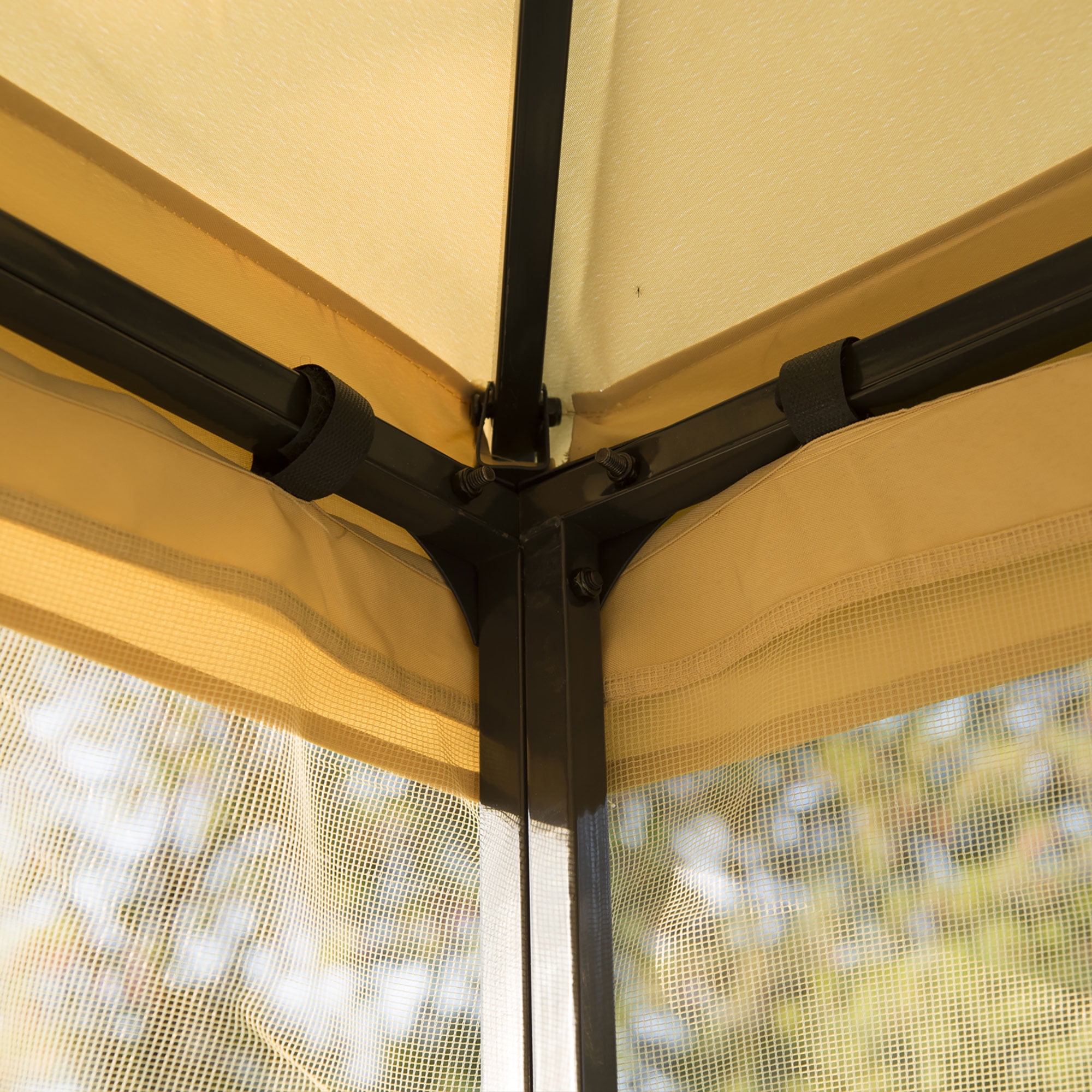 Outsunny 10' x 10' Double Canopy Patio Gazebo, Tree Motifs