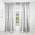 thumbnail image 1 of Designart 'Trendy Gold and Black Triangular Pattern I' Mid-Century Modern Curtain Panel, 1 of 5