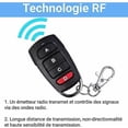 thumbnail image 2 of Télécommande Universelle pour Portail de Garage Télécommande Universelle 433.92MHz 4 Touches Télécommandes Code Fixe 1 Pce, 2 of 5