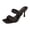 Black, variant on Kitten Heels for Women Braided Band Stiletto Sandals Square Open Toe Slip on Mules Solid Color Summer Casual Slides Green Size 9