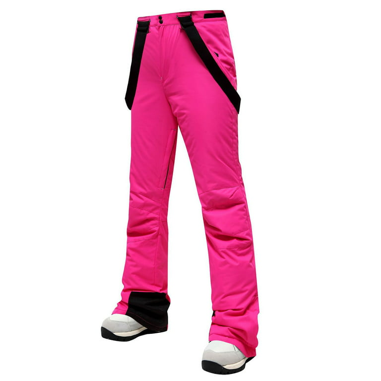 Baocc Womens Pants Womens Ski Snow Trousers Quick Dry Lightweight Mountain  Bib Pants Casual Pants for Women Hot Pink 