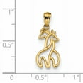 thumbnail image 2 of Beautiful 14K Polished Interlocking Giraffes Pendant, 2 of 2