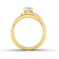 thumbnail image 3 of 1.00ctw Diamond Halo Engagement Ring in 14k  Yellow Gold, 3 of 4