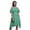 Sea Green2, variant on Bimba Floral Printed Women’s Cold Shoulder Tunic Party Round Neck Shift Dress-Large