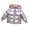 thumbnail image 2 of Godderr Boys Girls Winter down Coats for Kids Toddler Thick Warm Hooded Cotton Outerwear Jacket Baby Snowsuit Jackets Outerwear for 1-7Y, 2 of 7
