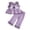 Purple, variant on Linfrsh Baby Girl Halloween Clothes Toddler Girl Summer Outfits Sleeveless Ruffle Halter Tops Wide Leg Pants Kids Clothing Set, 12-18 Months