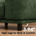 thumbnail image 4 of Advwin 75" Oversized Chenille Loveseat Sofa, Modern Cloud Couch with Thick Cushions for Living Room, Bedroom, Apartment, Small Spaces, Green, 4 of 9