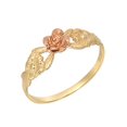 thumbnail image 1 of 14 Karat Yellow and Rose Gold Flower Ring, 1 of 1