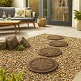 thumbnail image 5 of TierraVerde 4 Pack 18" x 18" Tropical Leaf Decorative Stepping Stones, Brown, 5 of 6