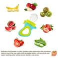 thumbnail image 4 of RaZbaby Fruit Feeder Pacifier 6m+ (2 Pack), Add Frozen Fruit or Fresh Food | Silicone Pouch | BPA Free | Tan/Grey, 4 of 8