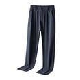 thumbnail image 3 of Gyexs Chinos Pants Men Slim Fit Lightweight Breathable Straight Leg Pants Relaxed Fit Elastic Waist Khaki Trousers Spring Summer Clothes Blue, Szie 36, 3 of 5