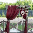 thumbnail image 2 of Decoración romántica para bodas, decoración para bodas al aire libre que da vida a su evento, tela drapeada burdeos brillante para un toque lujoso, duradera y reutilizable para una belleza duradera, 2 of 6