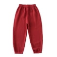 thumbnail image 5 of JUMEYU Summer Linen Pants for Boys School Uniform Pants Elastic Waist Drawstring Straight Leg Casual Beach Trousers Pockets 12M-8T (Wine,18-24 Months), 5 of 6
