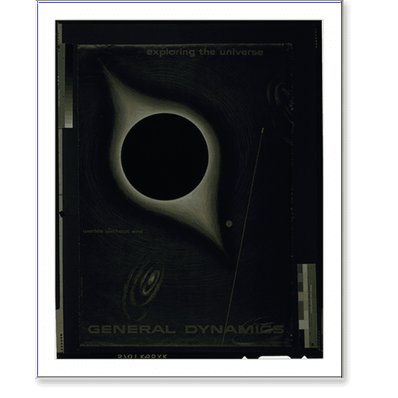Historic Print, Exploring the universe: worlds without end. General Dynamics.Erik Nitsche. - 2, 16" x 20"