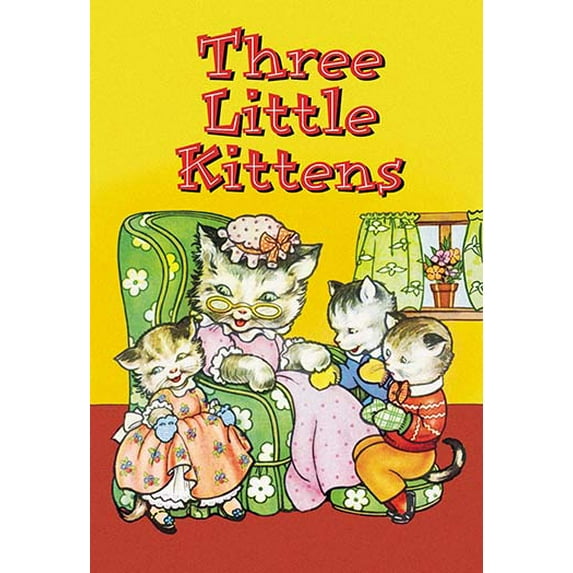 Three Little Kittens Museum quality giclee print canvas wrap(20" x 30")