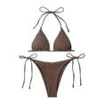 thumbnail image 1 of Bikini para mujer Traje de baño de traje de baño para actividades acuáticas de clubes Spas de vacaciones Café, 1 of 9