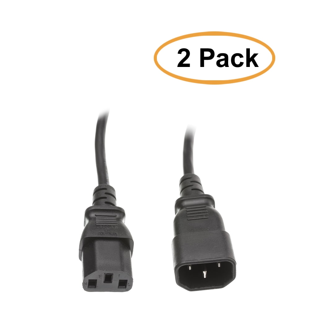 Black C/&E CNE61877 Right Angle Computer//Monitor Power Cord