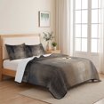 thumbnail image 5 of King Quilt Set 96''x106'', Brown Lightweight Summer Bedspread Coverlet Set with 2 Pillow Shams, Modern Abstract Art Ombre Oil Painting Breathable All Season Quilt Bedding for Bedroom/Guest Room, 5 of 9