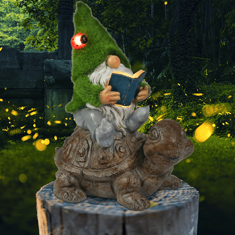 Garden Gnome Statue Adorable Appearance No Wiring Required With