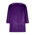 thumbnail image 6 of AnuYalue Sequins Tops for Women 3/4 Sleeve V Neck Blouses Casual Shirts Fashion Party Holiday Shirt Tunic Tshirt, 6 of 7