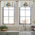 thumbnail image 4 of LALILO Kitchen Curtain Valance Unique Universe Blue Earth Rod Pocket Window Curtain 52"x 18" Set of 2, 4 of 7